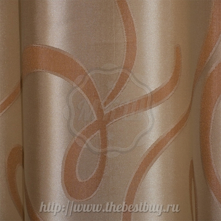 Шторы для спальни:   Джулия (арт. А30-326-11)  - (200х270)х2 см. - терракота / светлый фон.