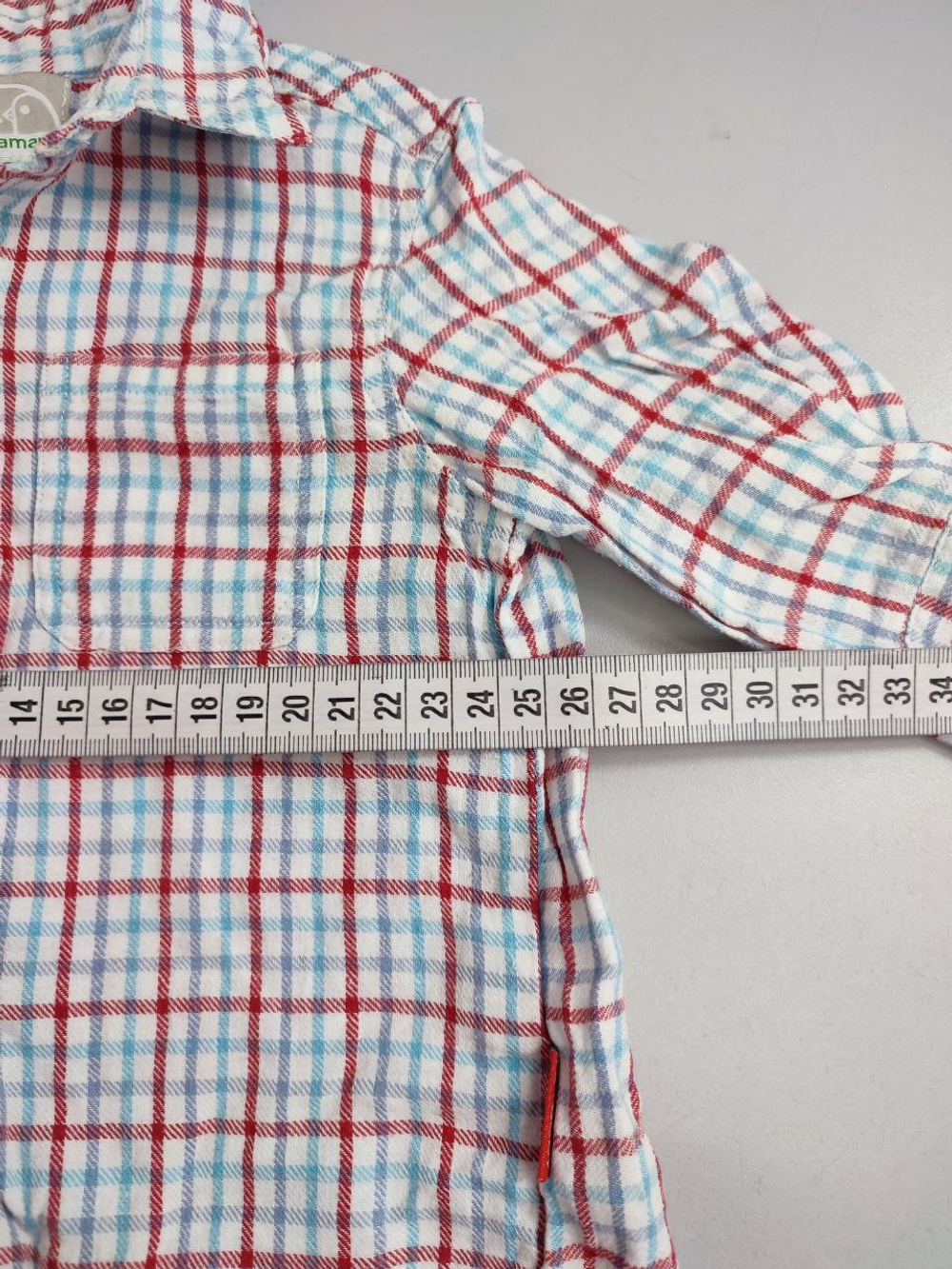 Рубашка Premaman в клетку на 9 месяцев