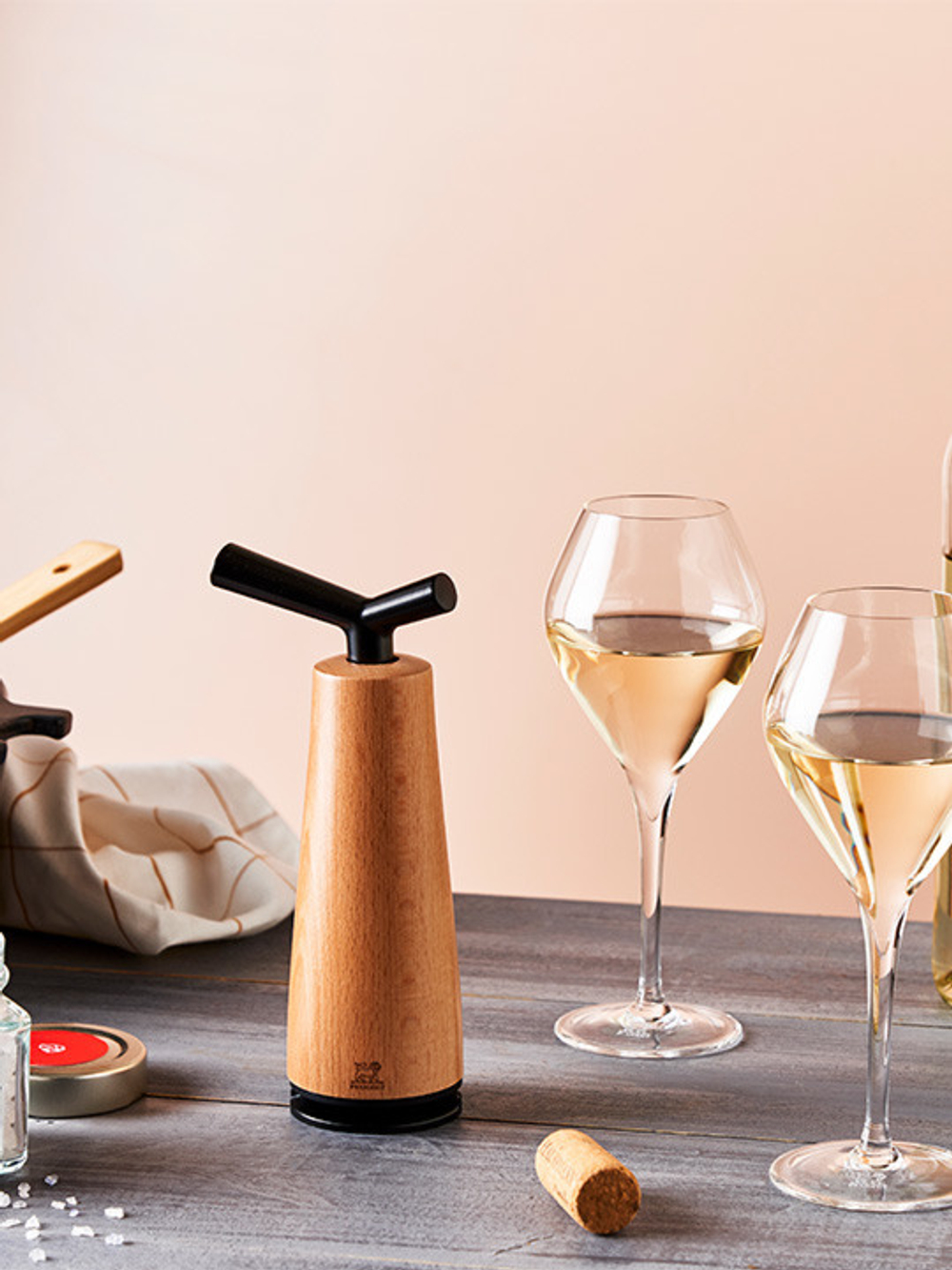 Штопор механический в подарочной упаковке бук VIGNE  Peugeot Vin