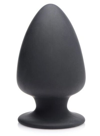 Черная мягкая анальная пробка Squeezable Medium Anal Plug - 11 см. (Цвет: черный)