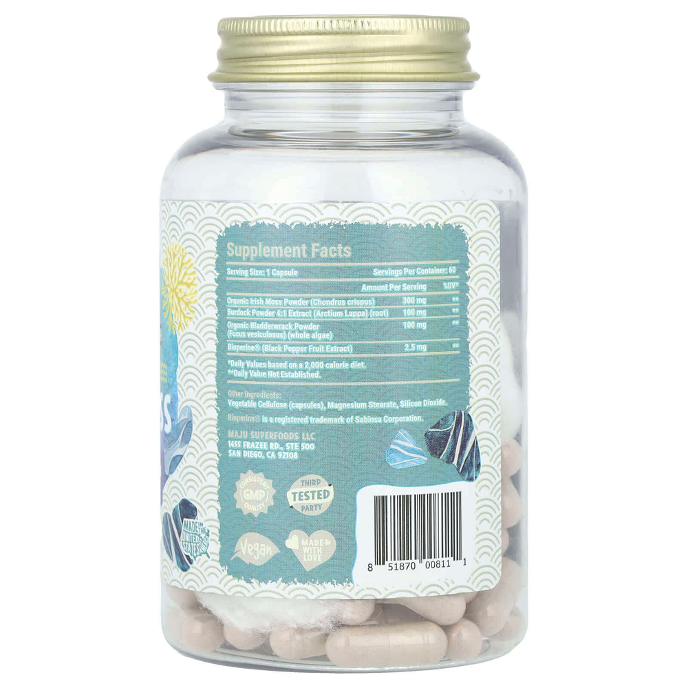 Maju Superfoods, дикий морской мох, 60 капсул
