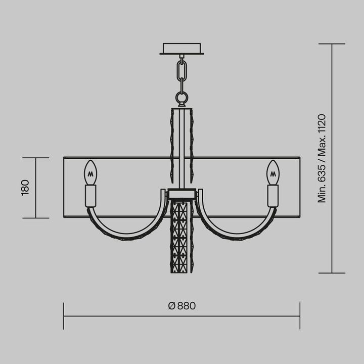 Подвесная люстра Maytoni Talento DIA008PL-08CH