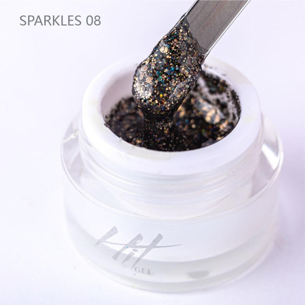 Гель-лак ТМ "HIT gel" №08 Sparkles, 5 мл