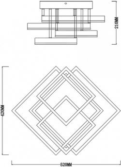 Потолочная люстра Escada Union 10229/4LED Black