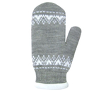 Варежки "Орнамент" серый/белый р.18, 1 шт.