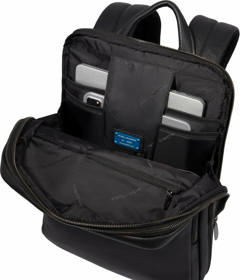 Рюкзак кожаный тонкий Piquadro Modus Special/Nero