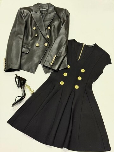 Кожаная куртка Balmain