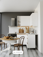 Кухонный модуль напольный 80х45х83, Валенсия, 2 двери без столешницы, с дубовой панелью, на ножках / белый, массив дуба, Dipriz