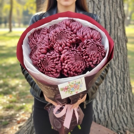 Букет хризантем "Бигуди"