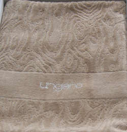 Полотенце 100х150 Emanuel Ungaro Diamante со стразами Swarovcki синее