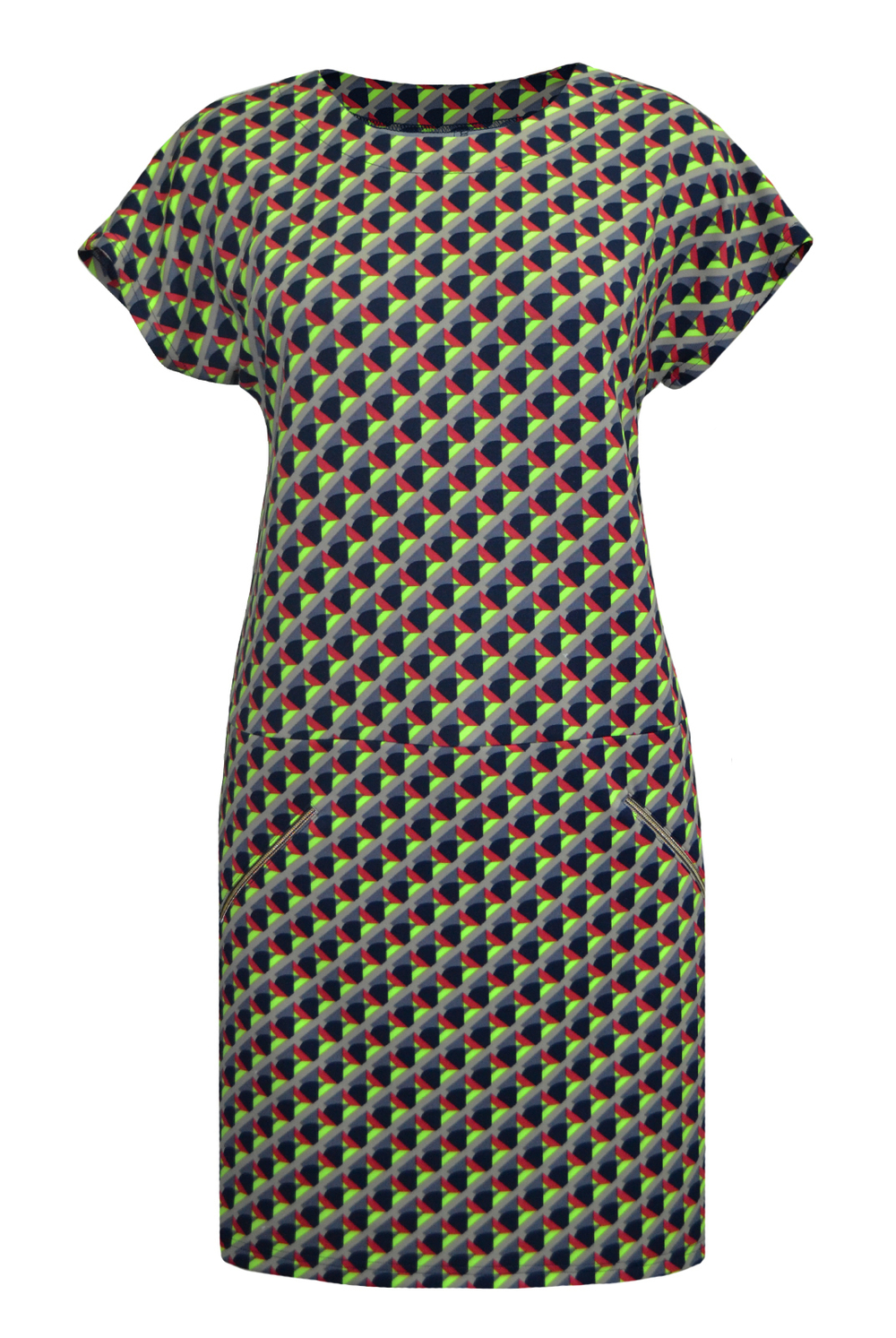 Платье женское 1035Ша, Салатово-син #443ССи051035Ша