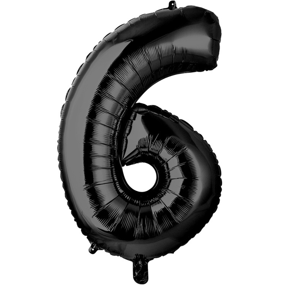 Фольгированные цифры в черном цвете 66 см / 102 см