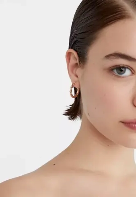 STRADIVARIUS Набор из 6 пар базовых сережек, золотой