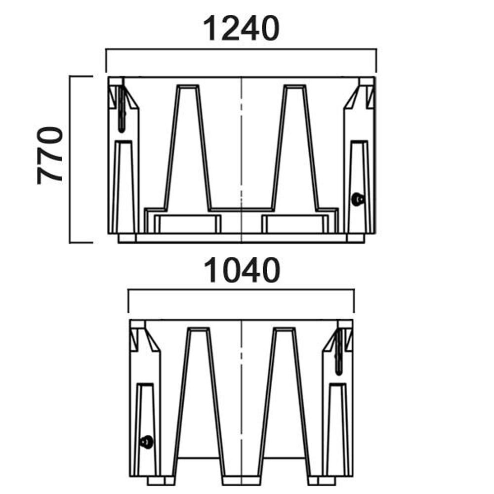 Изотермический контейнер 600 л Анион 600 л.(1240x1040x770см;синий) - арт.559523