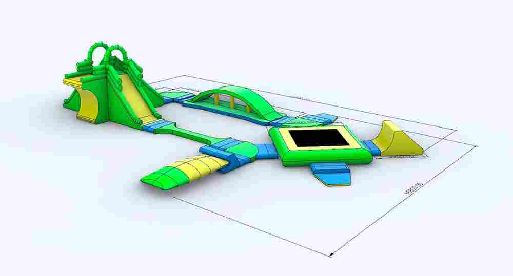 Коммерческий аквапарк на воде «Водная бухта» 24,5×17×3 м