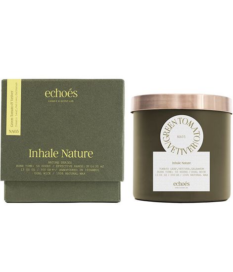 Green Tomato & Vetiver, свеча Inhale Nature collection, Echoes