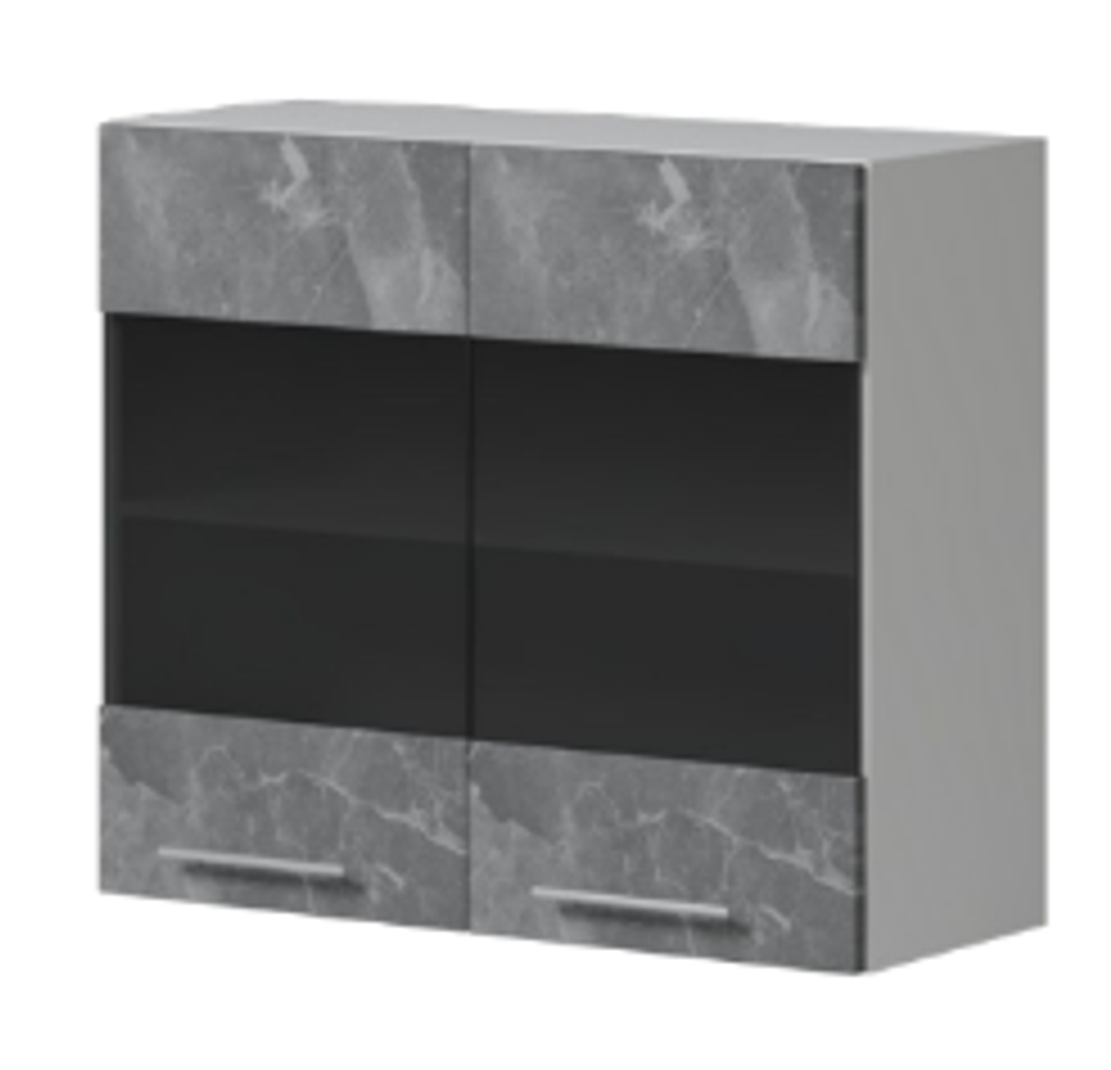 Кухня Alisa Каспий - Шкаф навесной 800 стекло