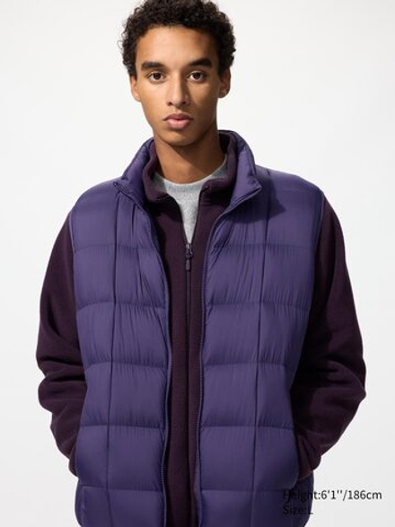 UNIQLO Жилет PUFFERTECH, фиолетовый