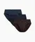 Мужские трусы (3шт) слипы классика  Atlantic 3MP-205, хлопок, океан + темно-синий + коричневый