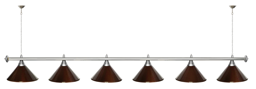 Лампа STARTBILLIARDS 6 пл. (плафоны золотые,штанга золотая,фурнитура золото)