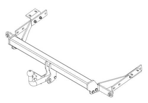 Фаркоп AvtoS для PEUGEOT PARTNER (2008) с универсальной электрикой Smart(блок) и сертификатом в комплекте, арт.(PE 01+smart)