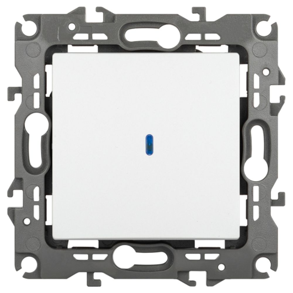 Выключатель ЭРА Серия 12 12-1102-01М с подсветкой, 10АХ-250В, белый матовый