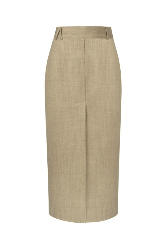 Юбка карандаш коричневый меланж