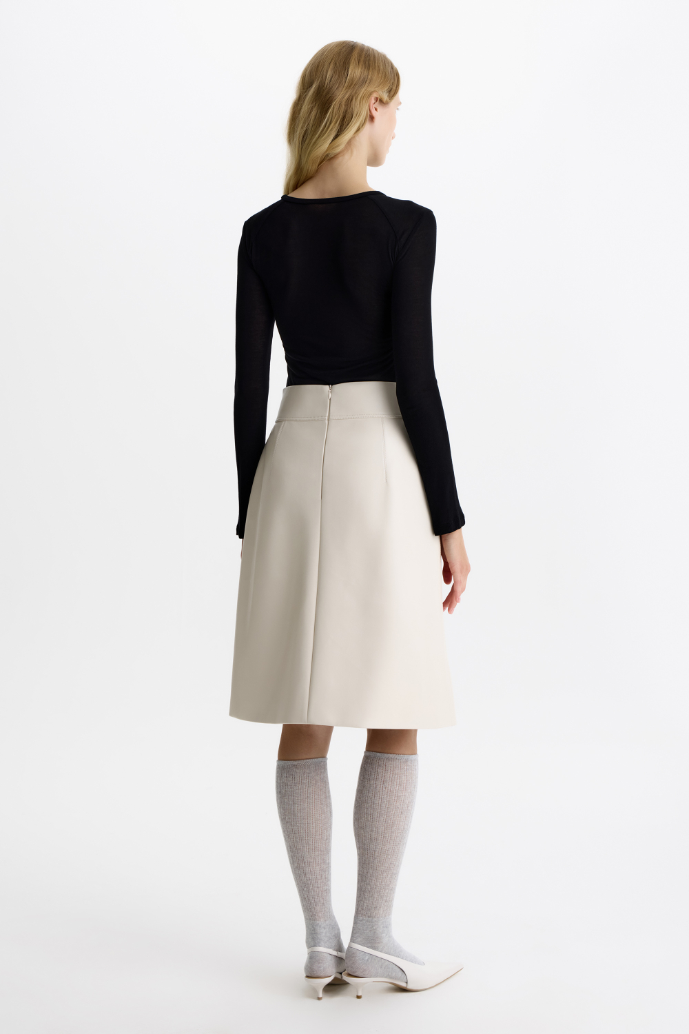 Юбка «Айвори» из итальянской эко-кожи