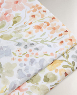 Zara Home - Простыня с изображением цветов, белый, 240x280 см