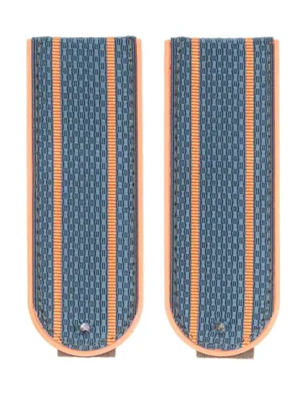 Погоны МЧС России 2 оранжевых просвета пластик