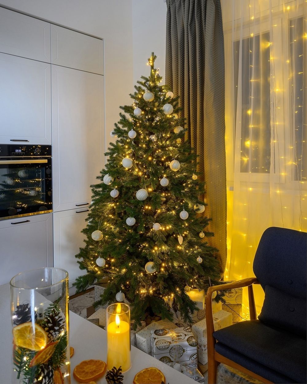 Ель искусственная «Графская Стройная» (Литая+пвх) 210 см / 2.1 м