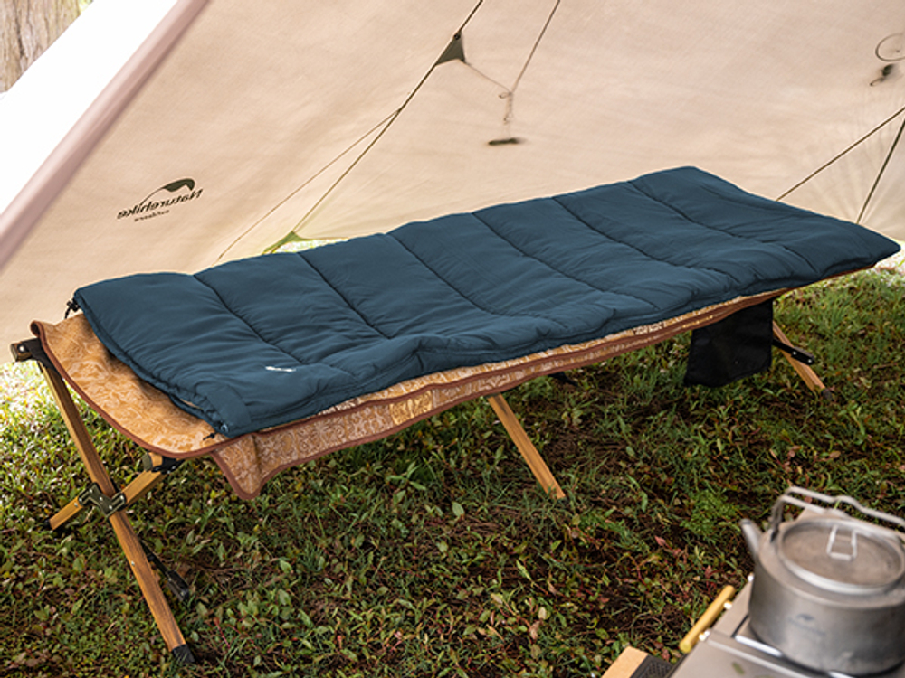 Спальный мешок Naturehike F150, синий (NH22MSD05), молния слева