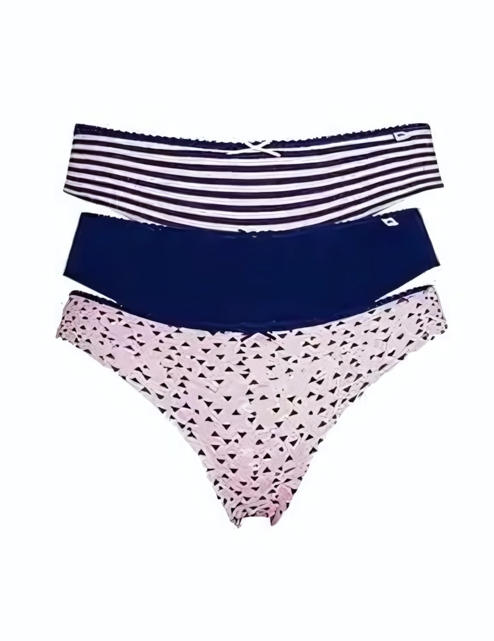 Набор из 3 розово-синих трусов Alice (Размер: M) (Цвет: розовый с синим)