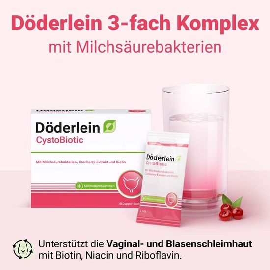 Doderlein CystoBiotic молочнокислые бактерии + биотин + экстракт клюквы