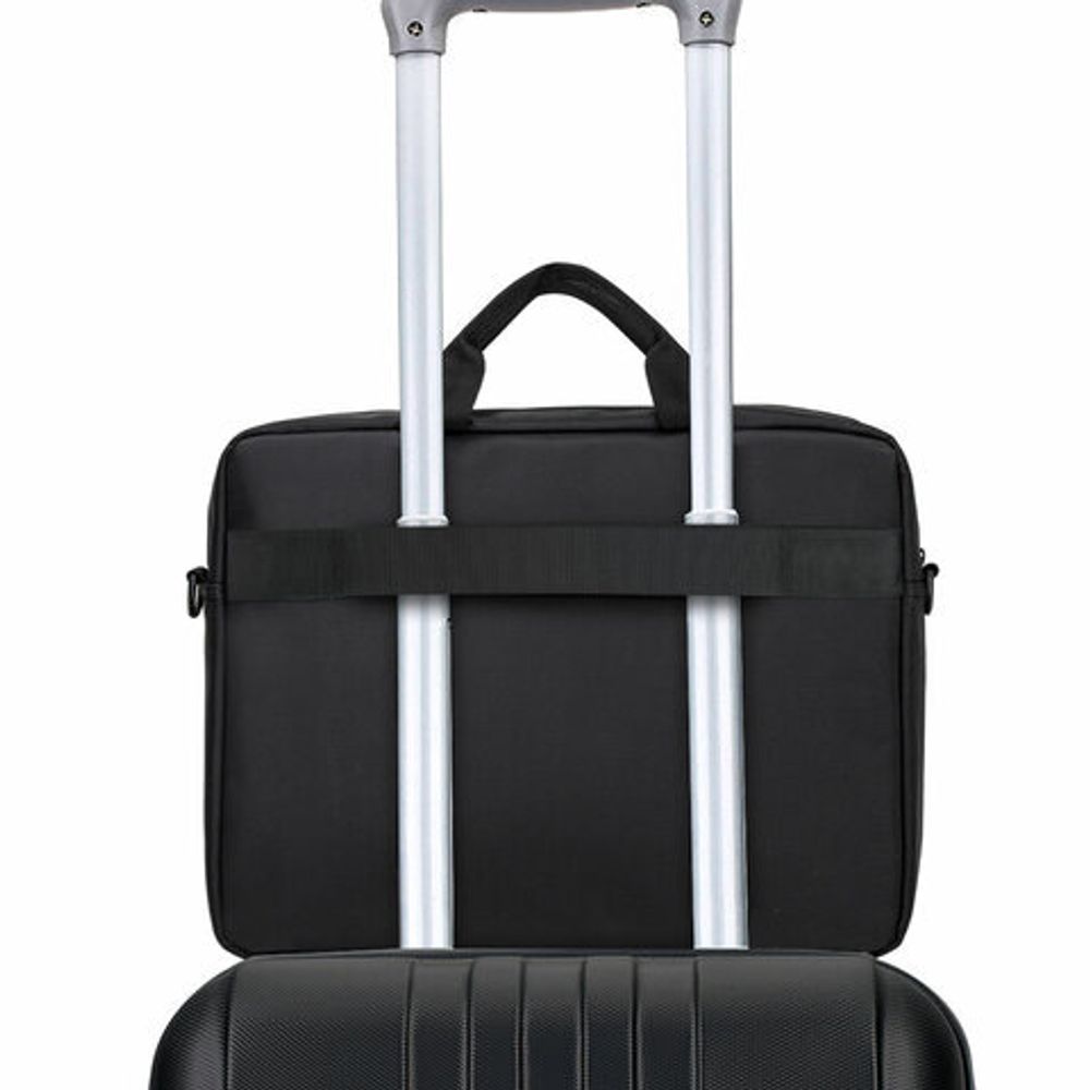 Сумка-портфель BRAUBERG "Protect" с отделением для ноутбука 15,6", 2 отделения, черная, 30х40х7 см, 270831