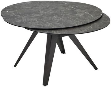 Стол AKSEL 130 цвет Mona Lisa Cерый мрамор, керамика, / Темно-серый каркас