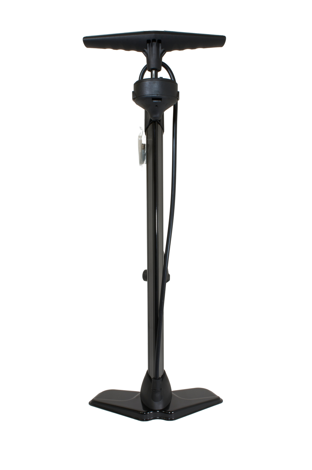 Насос BEE PUMP ручной-напольный, под ниппель AV/FV, с манометром, 32x600мм, алюм., черный