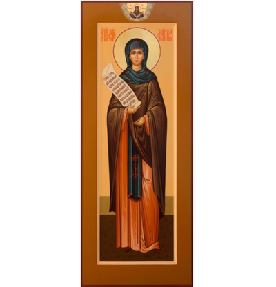 Икона святая Мелания на дереве на левкасе