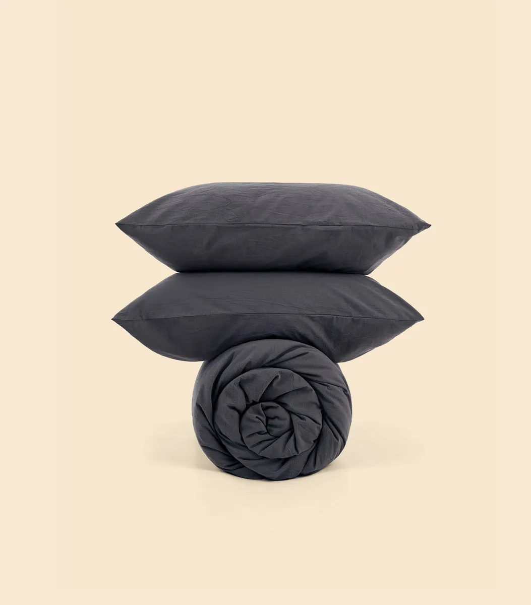 Простыня - Melange Black - 90x200x30 (на резинке)