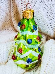 Ёлочное украшение Ёлочка 9 см., Батик (ФУ-37)