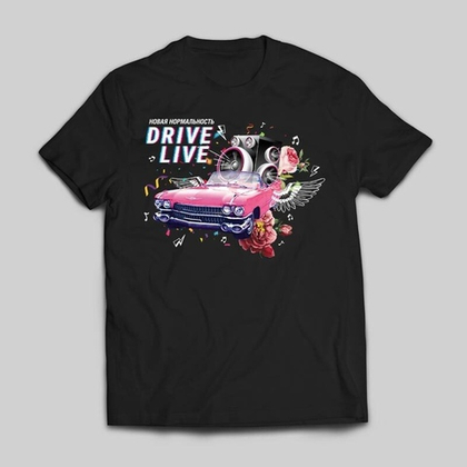 Футболка Drive Live (Черная) (S)