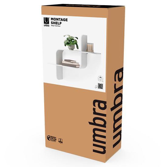 Полка настенная montage, белая