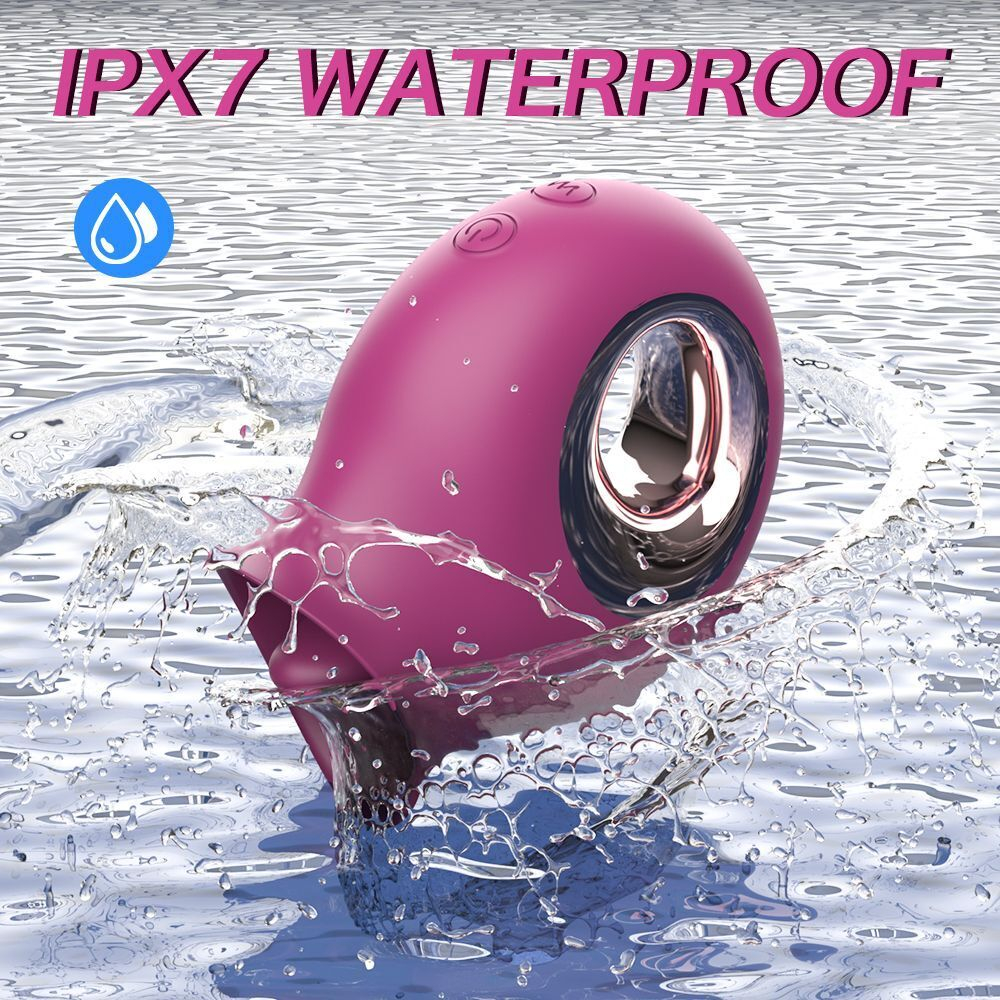 Фиолетовый клиторальный вибромассажёр с подвижным язычком (Цвет: фиолетовый)