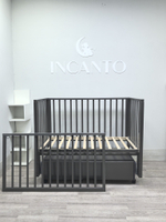 Кроватка Incanto Hollie с универсальным маятником, автостенкой и ящиком