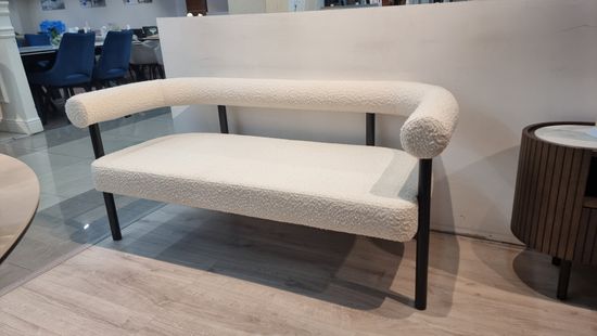 Диван BIGGI, букле белый, опоры черные