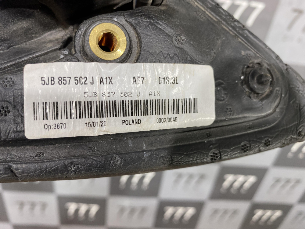 Зеркало правое 6 Pin Skoda Rapid 1 17-20 Б/У Оригинал 5jb857502j