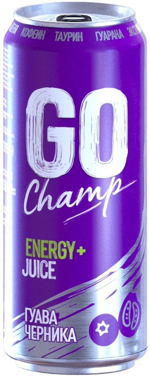 GOchamp энергетический напиток Гуава-Черника ж/б 430мл
