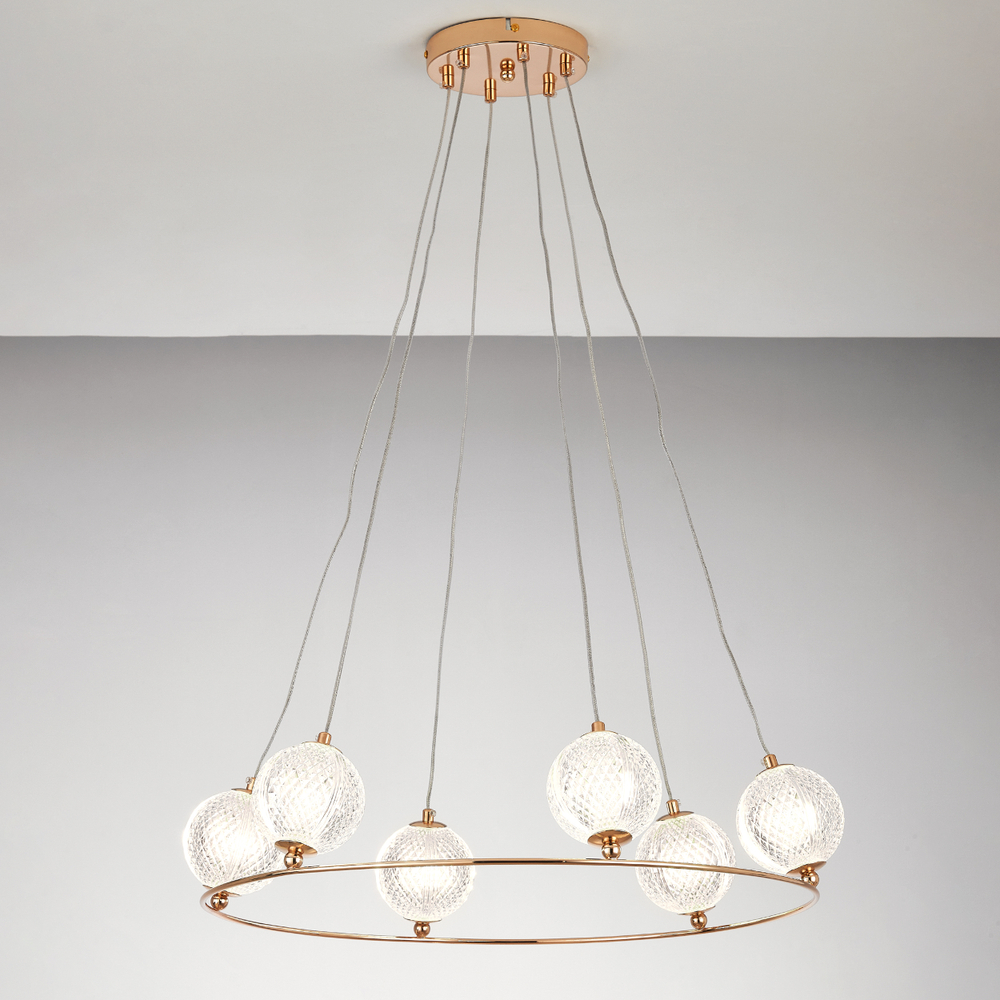 737063 Люстра ACRILE G9 6х6W(led) G9 ЗОЛОТО