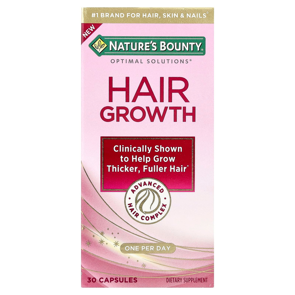 Nature's Bounty, Optimal Solutions®, для роста волос, 30 капсул