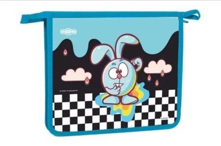 Папка д/тетрад. А5 (240*205*40) 1отд. молния сверху, пластик "Смешарики Крош"